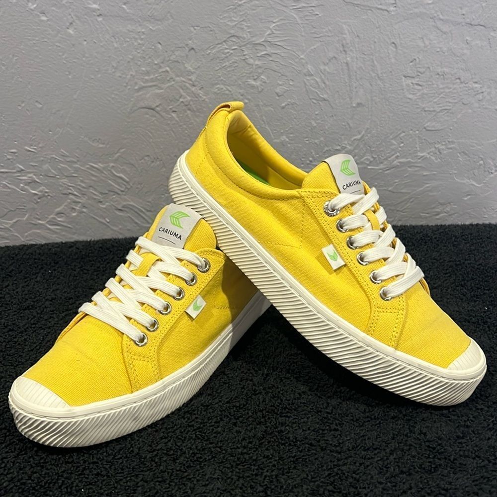 🔥🔥 CARIUMA Oca Low Sneakers Shoes - Yellow Canvas‎ - Women Sz 10 - EXCELLENT